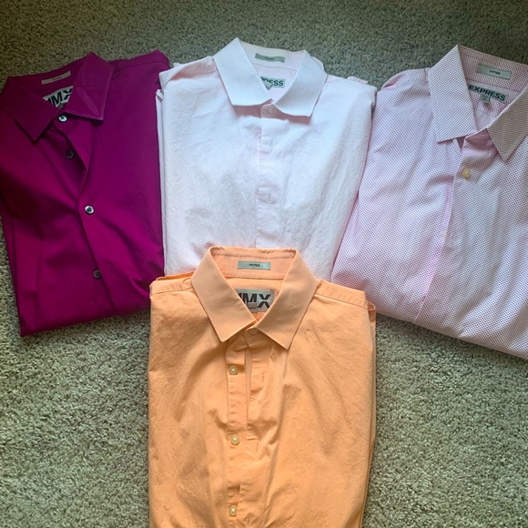 Lot Men’s Express Fitted Button Down Dress Shirts - Picture 5 of 6